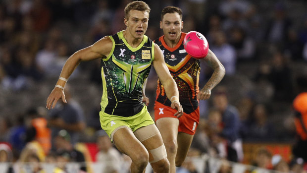 Charging forward: Patrick Cripps was in top form for team Rampage.