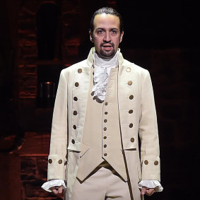 “I knew I needed black and brown bodies and voices”: Lin-Manuel Miranda performs a song from Hamilton during the Grammy Awards in 2016. 