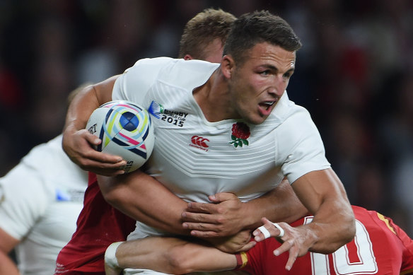 Burgess during his ill-fated code switch at the 2015 Rugby World Cup.