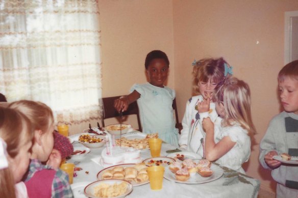Gbogbo’s sixth birthday party, in 1985. 