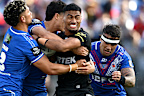 Ronaldo Mulitalo plays against Samoa.