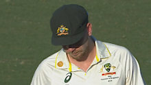 Cameron Green dropped a catch off the final ball of the day.