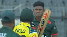 Josh Inglis and Nahid Rana exchanged words after the former's dismissal.