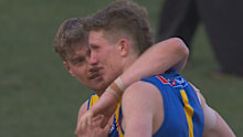 Harley Reid consoles an emotional Willem Duursma.