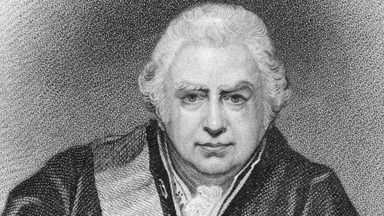 Portrait of English naturalist and botanist Sir Joseph Banks, who was a key figure in Captain James Cook's first voyage.