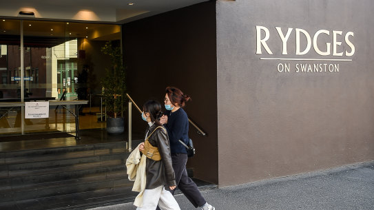 The Rydges on Swanston hotel was guarded by Unified Security.