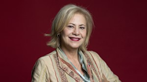 Rita Butera makes herself a smoothie for breakfast, which she drinks while she walks to the office.