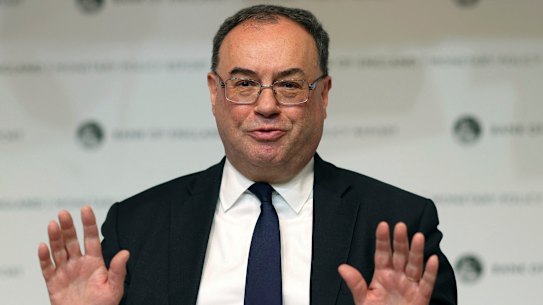Bank of England governor Andrew Bailey.