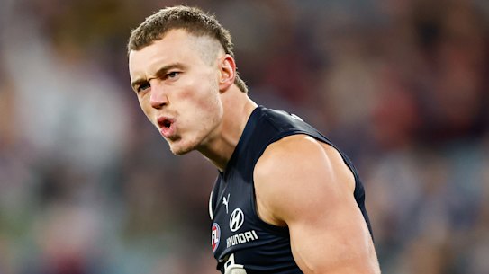 Go Fink: Blues captain Patrick Cripps.