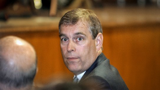 Andrew Mountbatten-Windsor at Ivanhoe Grammar School in Melbourne during his 2005 visit.