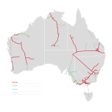 APA's gas pipeline network (in red) and CKI's (in green) accounts for the majority of the nation's gas transport infrastructure.