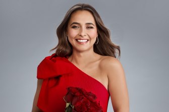 Familiar, yet not: Brooke Blurton has been a contestant on The Bachelor and Bachelor in Paradise, but now she’s at the centre of things, as the first openly bisexual Bachelorette in the world.