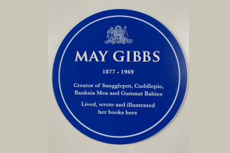 One of the blue plaques will be at the former Sydney studio home of children’s author May Gibbs.