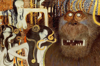 Detail of Gustav Klimt’s Beethoven Frieze