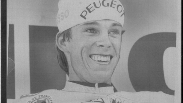 Throwback: Phil Anderson in 1981 after winning a stage.