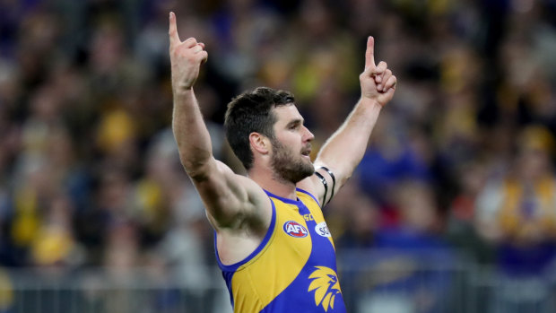 Along with Josh Kennedy, forward Jack Darling had a big last quarter to help the Eagles over the line.