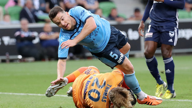 Alexander Baumjohann is set to miss Friday night's clash with Brisbane Roar after receiving a red card against Melbourne Victory.