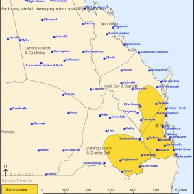 The Bureau of Meteorology has issued a severe thunderstorm warning for the south-east, warning communities may be affected over the next few hours.