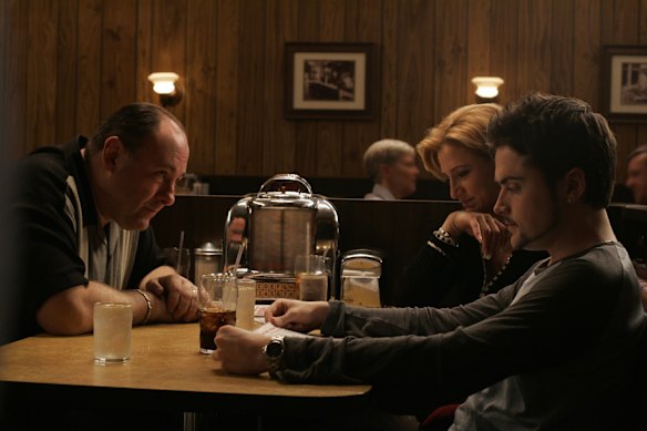 A scene from the final epsiode of The Sopranos.