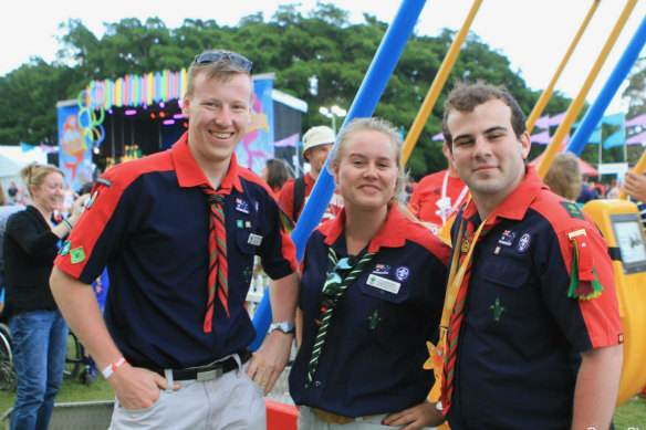 Lloyd Nurthen (left) in his earlier scouting days.