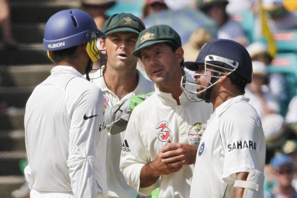 Ricky Ponting during the controversial Test series against India in 2008.