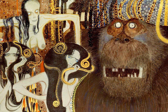 Detail of Gustav Klimt’s Beethoven Frieze