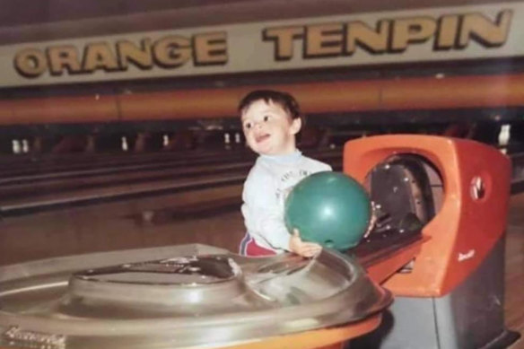 A young Belmonte, not much bigger than the ball.