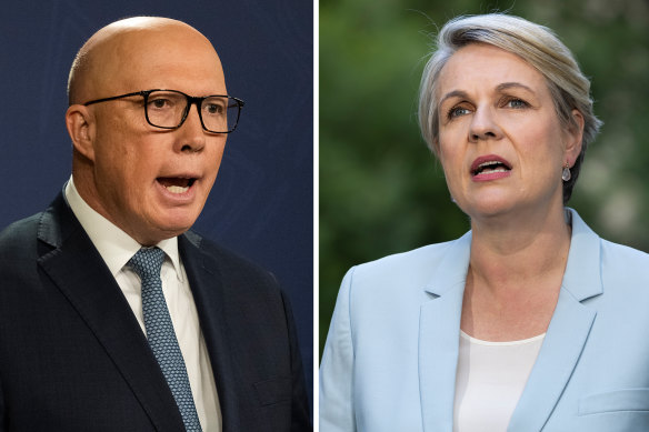 Opposition Leader Peter Dutton and Environment Minister Tanya Plibersek.