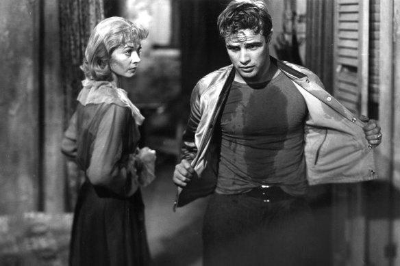 Vivien Leigh and Marlon Brando in A Streetcar Named Desire.