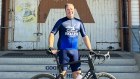 Ian Olson with his existing $15,000 Pinarello Dogma F10.