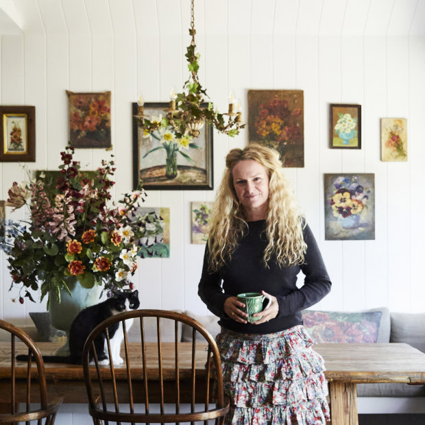 Pradel created Large Urn of Old World Blooms for the NGV’s Art of Bloom exhibition. “My life is devoted to witnessing the beauty of nature that surrounds me,” she says.