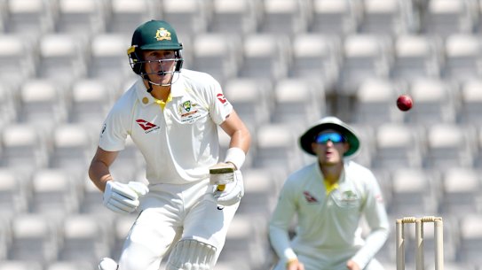 Australia's Marnus Labuschagne bats during day one of the Tour Match with Australia playing Australia A team.