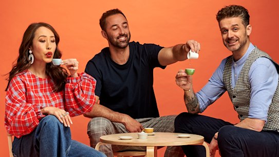 Junior MasterChef judges Melissa Leong, Andy Allen and Jock Zonfrillo.