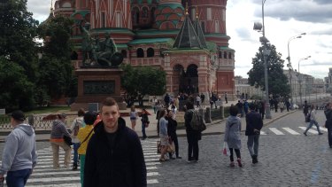 Jack O'Brien in Red Square, Moscow.