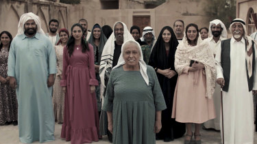 The cast of <i>Umm Haroun</i>, a Saudi-made television series aired during Ramadan.