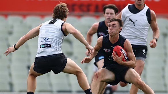 Jagga Smith making an impression at Carlton training.