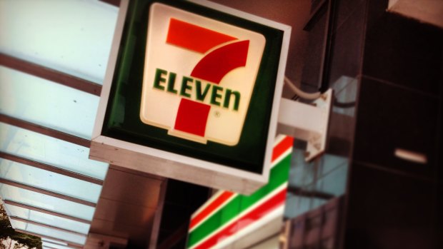 Police say a tall, thin man armed with a knife fled on foot after robbing the 7-Eleven service station in Holt.