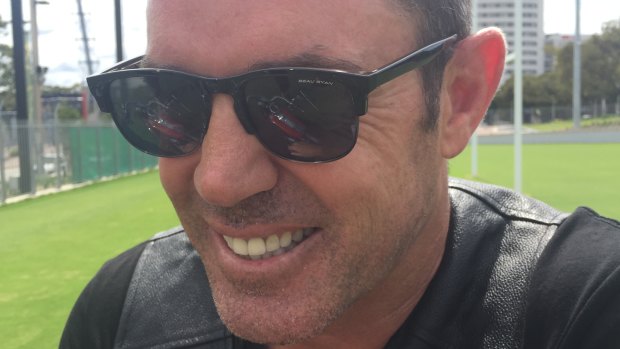 Blues brother: Brad Fittler in an uber cool pair of Beau Ryan shades.
