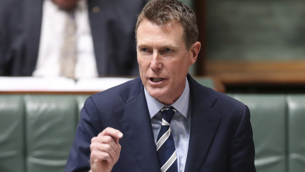  Attorney-General and Minister for Industrial Relations Christian Porter during Question Time at Parliament House.