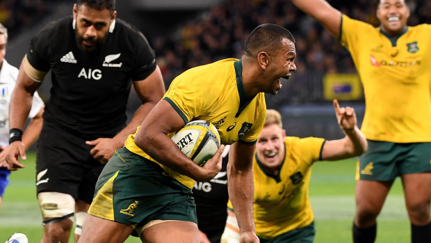 Kurtley Beale performed well at fullback against New Zealand on Saturday.