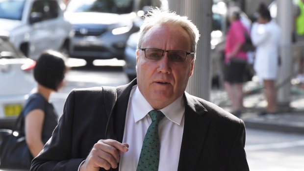 Michael Cranston arrives at the Downing Centre on Monday.