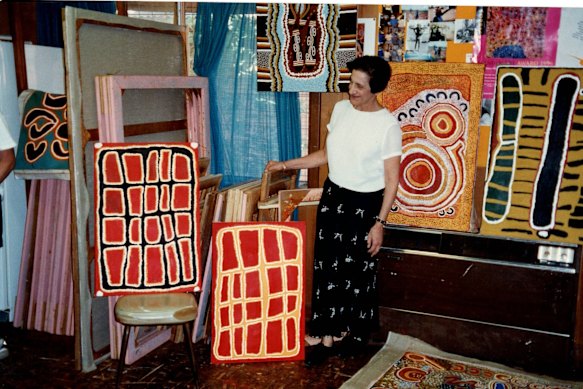 Marie Bashir at Warlayirti Artists in Balgo Hills.