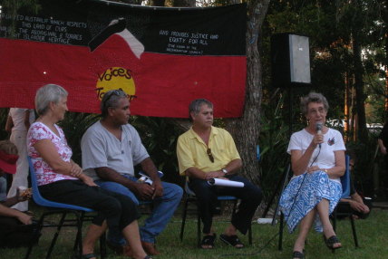 Tess Brill speaking at the Freedom Ride Re-enactment in Lismore, 2011