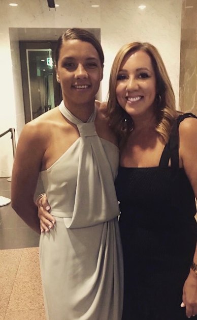 White and Kerr at the 2017 Dolan Warren Awards, at which Kerr won the Julie Dolan Medal for player of the season.