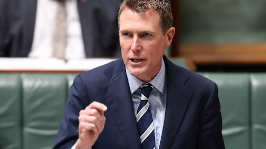  Attorney-General and Minister for Industrial Relations Christian Porter during Question Time at Parliament House.