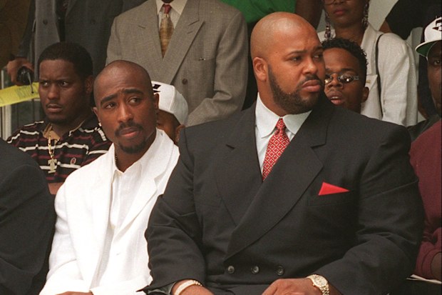 Rapper Tupac Shakur and Death Row Records chairman Suge Knight.