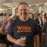 Albanese at Willie the Boatman brewery in 2019.