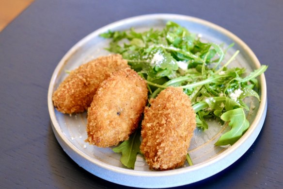 Mushroom arancini better than any I tasted in Italy recently.