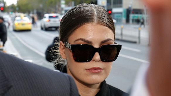 Belle Gibson was questioned about the dress she said she bought specially for her court appearance.