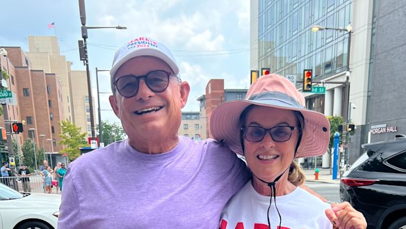 Kamala Harris supporters Lary and Gail Vladimir.